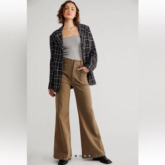 MOTHER Olive Green Trousers Anthropologie - Picture 4 of 6